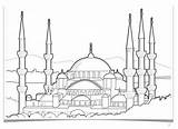 Blue Mosque Free Printable Coloring Page sketch template