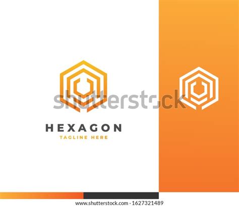 Hexagon Logo Isolated On White Background Stock Vector (Royalty Free ...