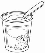 Yogurt Coloring Sheet sketch template