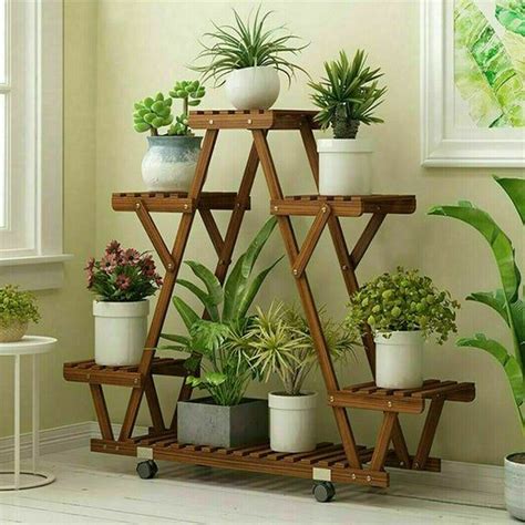 3 Tier Wooden Flower Pot Plant Stand Shelf Display Garden | Etsy in ...