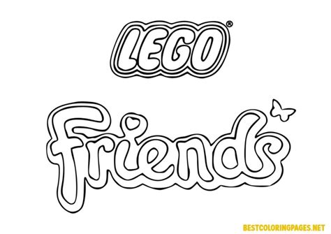 Lego Friends logo coloring book - Free printable coloring pages