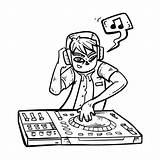 Dj Turntable Coloring Pages Sketch Page sketch template