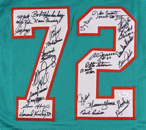 1972 Dolphins "Perfect Season" Jersey Team-Signed by (27) with Bob ...