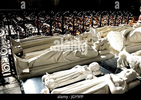 Various views of Tombs in the Cathedral of St. Denis, France on 10/01 ...