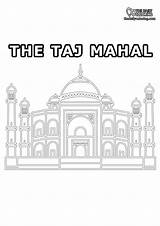 Taj Mahal Coloring Page  The Daily sketch template