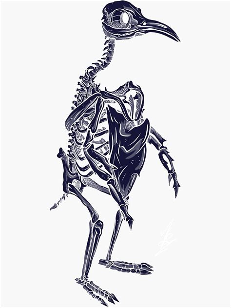 "Negative Penguin Skeleton" Sticker for Sale by Ktstrofe | Redbubble