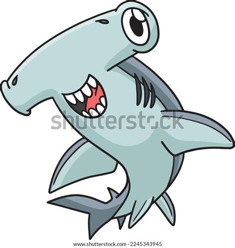 Hammerhead Shark Marine Animal Cartoon Clipart Stock Vector (Royalty ...