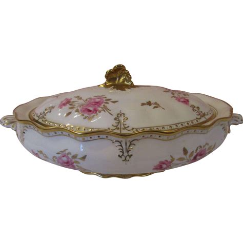 Magnificent 13" Royal Crown Derby 'Royal Pinxton Roses' Covered Serving Dish | Brocante, Terrines