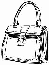 Fancy Fashionable Purse Coloring Page · Creative Fabrica sketch template