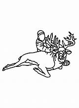 Hunter With Deer Coloring Pages  Free Printable sketch template