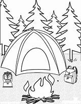 Camping Themed Sheets sketch template