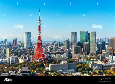 Tokyo tower, Japan. Tokyo City Skyline. Asia, Japan famous tourist ...