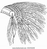Native American Headdress Printable Coloring Pages Sketch Page sketch template