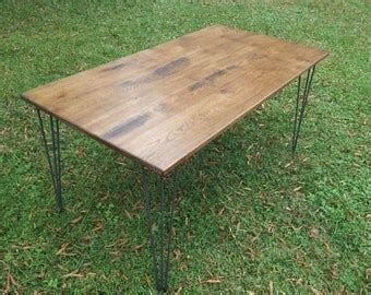 Reclaimed Wood Table Reclaimed Wood Desk Mixed Wood Steel Legs