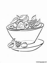 Salad Coloring Colouring Pages Printable Eps Bowl Colring Sheet  sketch template