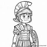 A Typical Roman Soldier Coloring Page Soldiers sketch template