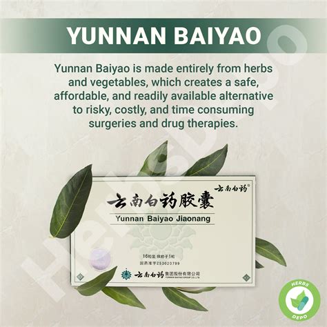 Yunnan Baiyao For Dogs | Yunnan Baiyao Capsules | Herbs Depo