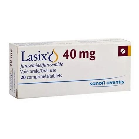 Lasix Furosemide 40mg 80mg Tablet Injection, 1ml-5ml at Rs 80/box in Nagpur