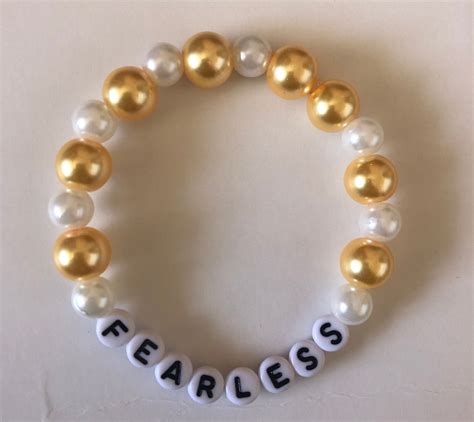 Fearless Bracelet - Etsy Canada | Beaded necklace diy, Friendship bracelets with beads, Taylor ...