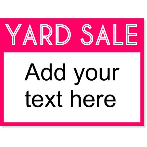 Yard Sale Sign – 18" x 24" Customizable Yard Sign - CustomSigns.com