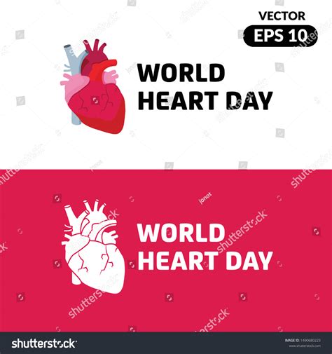 World Heart Day Logo Concept Template Stock Vector (Royalty Free) 1490680223 | Shutterstock