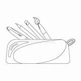 Pencil Case Coloring Page sketch template