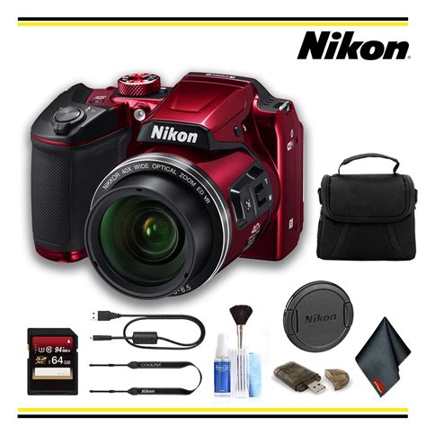 Nikon COOLPIX B500 Digital Camera (Red) Starter Bundle - Walmart.com ...