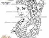 Fairy Tangles Printable Coloring Pages by Norma J Burnell  sketch template