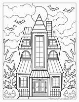 20 Haunted House Coloring Pages Free PDF Printables sketch template