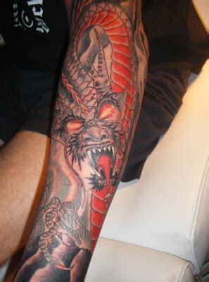 red fire dragon tattoo