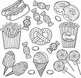 Delicious Sweets Coloring Pages sketch template