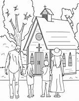 Printable Church Coloring Pages sketch template