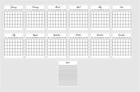 Blank Calendar Printable Printable Calendar Planner Organizer Printable ...