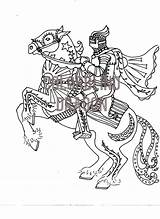Knight Horse Coloring Pages Sketch Page sketch template
