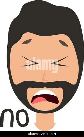 man saying no cartoon illustration Stock Vector Image & Art - Alamy