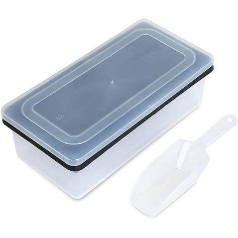 Ice Cube Tray With Lid and Bin | 36 Nugget Silicone Ice Tray For Freezer | Comes with Ice ...