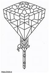 Diamond minecraft coloring Sheet sketch template