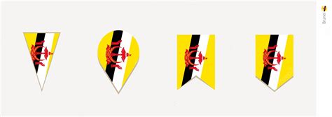 Premium Vector | Brunei flag in vertical design vector illustration