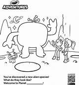 Crayola Adventures Alien Species Coloring  crayolacom sketch template