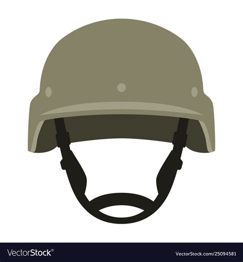 Military helmet flat style Royalty Free Vector Image