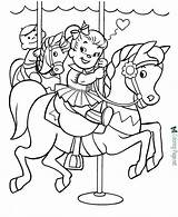 Printable Carousel Horse Coloring Pages sketch template