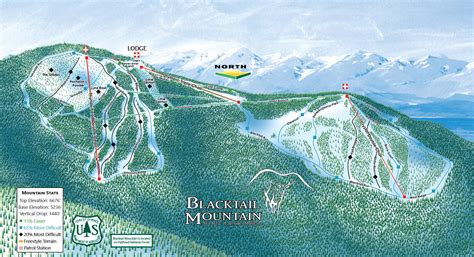 Blacktail Mountain Ski Area Trail map - Freeride