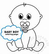 Baby boy With Pacifier  Coloring Page sketch template