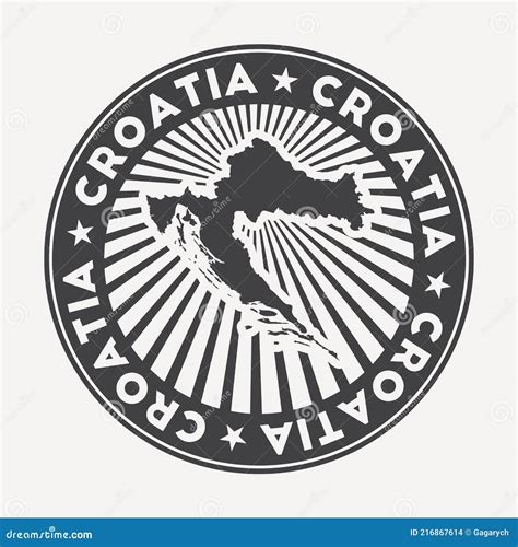 Croatia round logo. stock vector. Illustration of design - 216867614