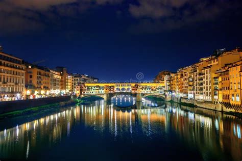 View of Ponte Vecchio at Night. Florence Stock Image - Image of european, historic: 110242879