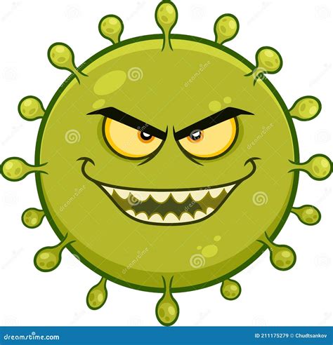 Coronavirus COVID-19 Cartoon Character of Pathogenic Bacteria Stock ...