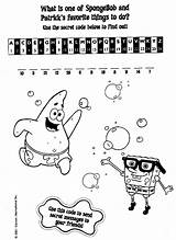 Spongebob Secret Code Game Coloring Page  Home sketch template