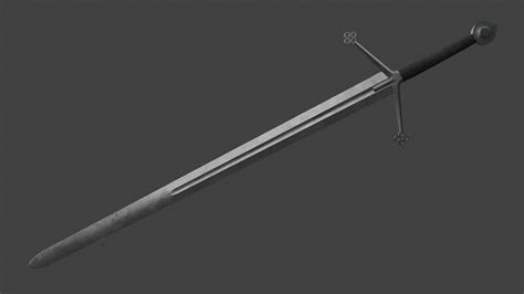 3D model Two Handed Scottish Sword Claymore VR / AR / low-poly | CGTrader