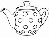 Teapots Coloring Pages Printable sketch template