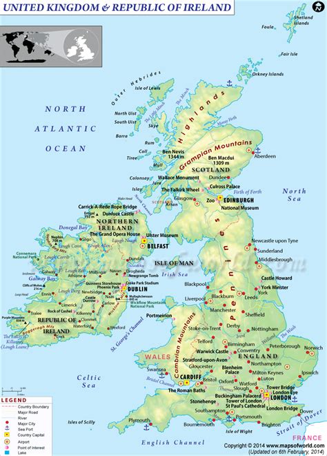 Map of UK and Ireland